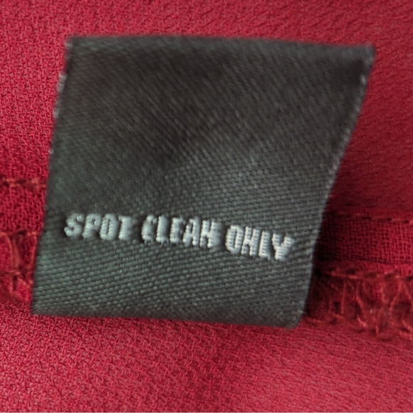 Dressbarn Red Wine Semi Sheer Open Duster Jacket w Glitter Design Size 14W - Picture 8 of 8